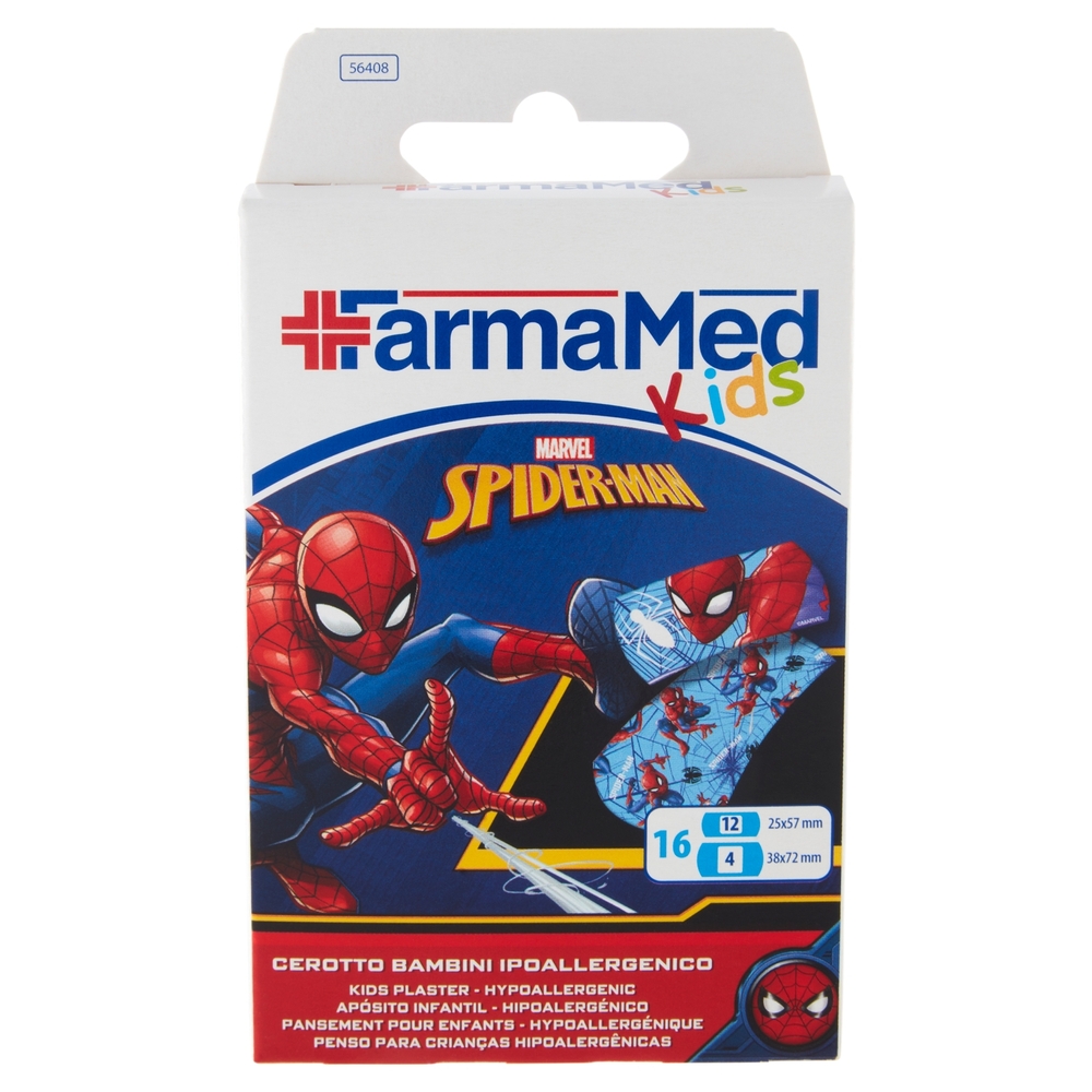 FarmaMed Kids Marvel Spiderman Cerotto Bambini Ipoallergenico 16 pz
